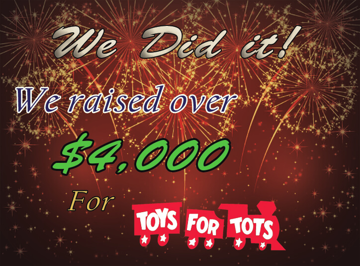 Toys For Tots Charity a Success! Eternal Kingdom