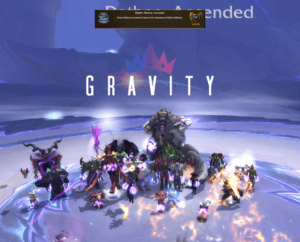 A group photo of team Gravity in Eternal Kingdom after defeating Mythic Dathea in Vault of the Incarnates.